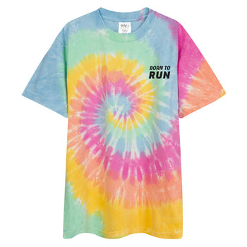Oversized tie-dye T-Shirt Rainbow - Born to Run