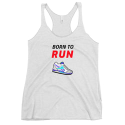 Women's Racerback Tank - Born to Run (White)