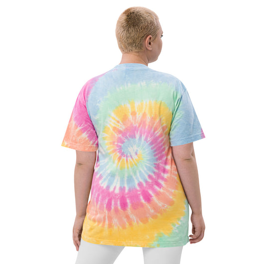 Oversized tie-dye T-Shirt Rainbow - Born to Run