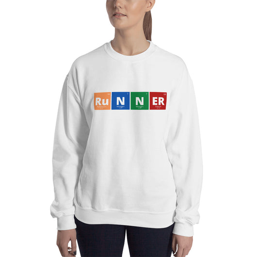 Unisex Sweatshirt - Periodic Runner (White)