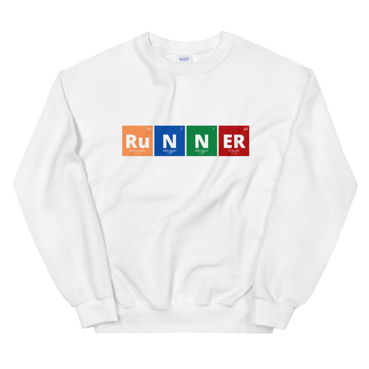 Unisex Sweatshirt - Periodic Runner (White)
