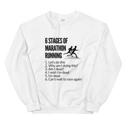 Unisex Sweatshirt - 6 Stages of Marathon Running