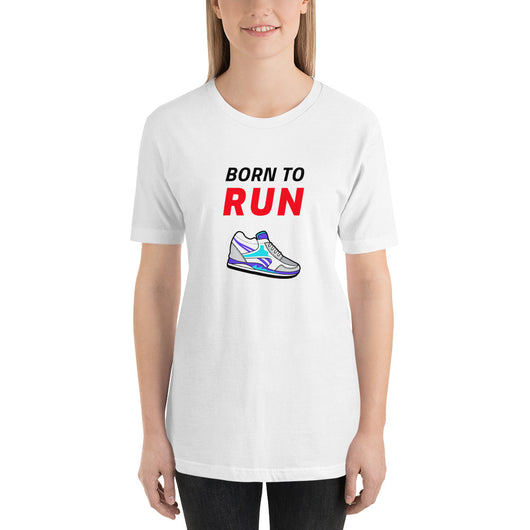 Short-Sleeve Unisex T-Shirt - Born to Run (White)