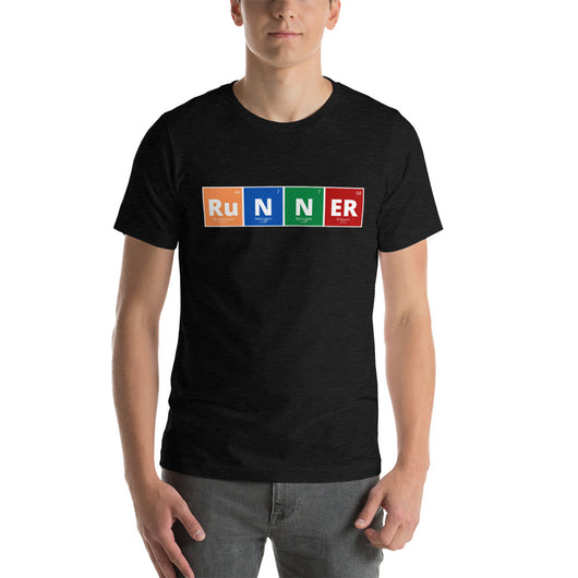 Short-Sleeve Unisex T-Shirt - Periodic Runner (Black)