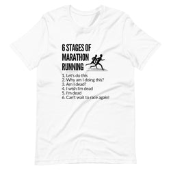 Short-Sleeve Unisex T-Shirt - 6 Stages of Marathon Running